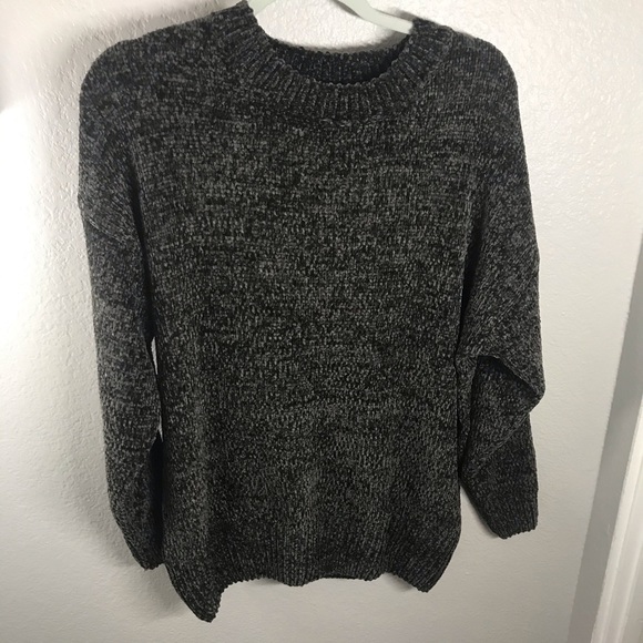 Soft Charcoal Grey Chenille Sweater - Picture 6 of 9